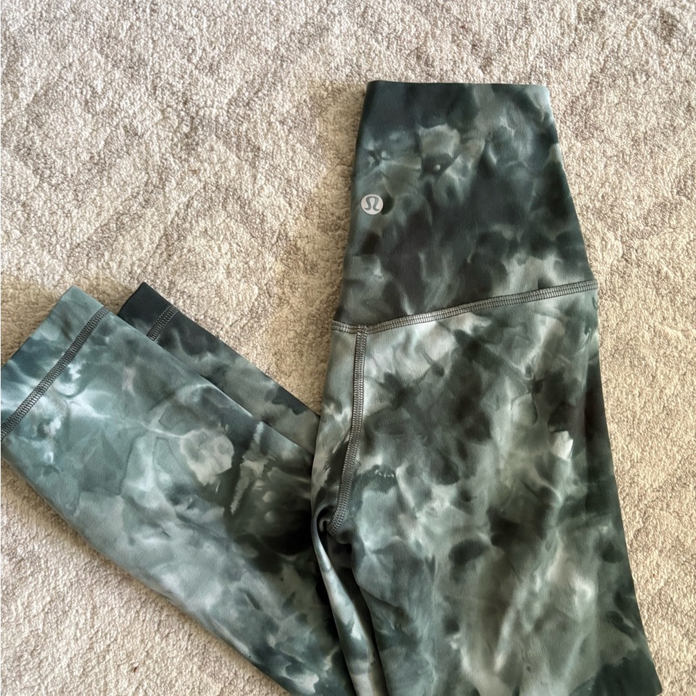lululemon athletica Green Patterned Leggings